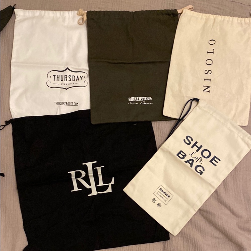 Set 5 Designer Drawstring Bag Nisolo Birkenstock Rebook Ralph Lauren Thursday